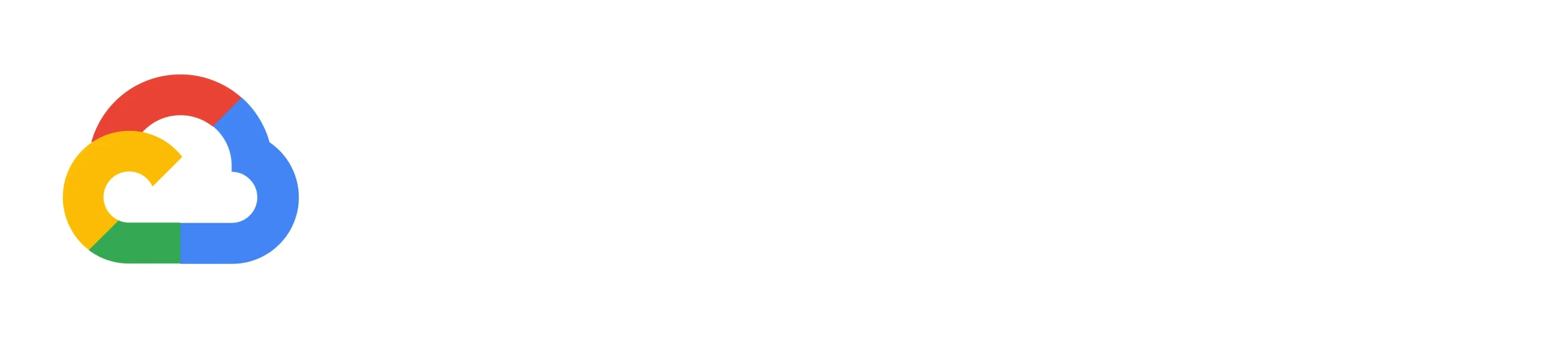 Google Cloud logo featuring a multicoloured cloud icon on the left and the words Google Cloud in white text on a black background—ideal for businesses seeking managed cloud services or a software reseller in Mauritius.